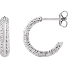 Knife Cut Diamond Hoops