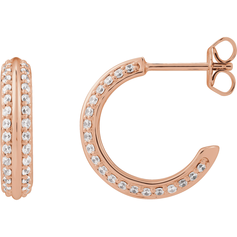 Knife Cut Diamond Hoops