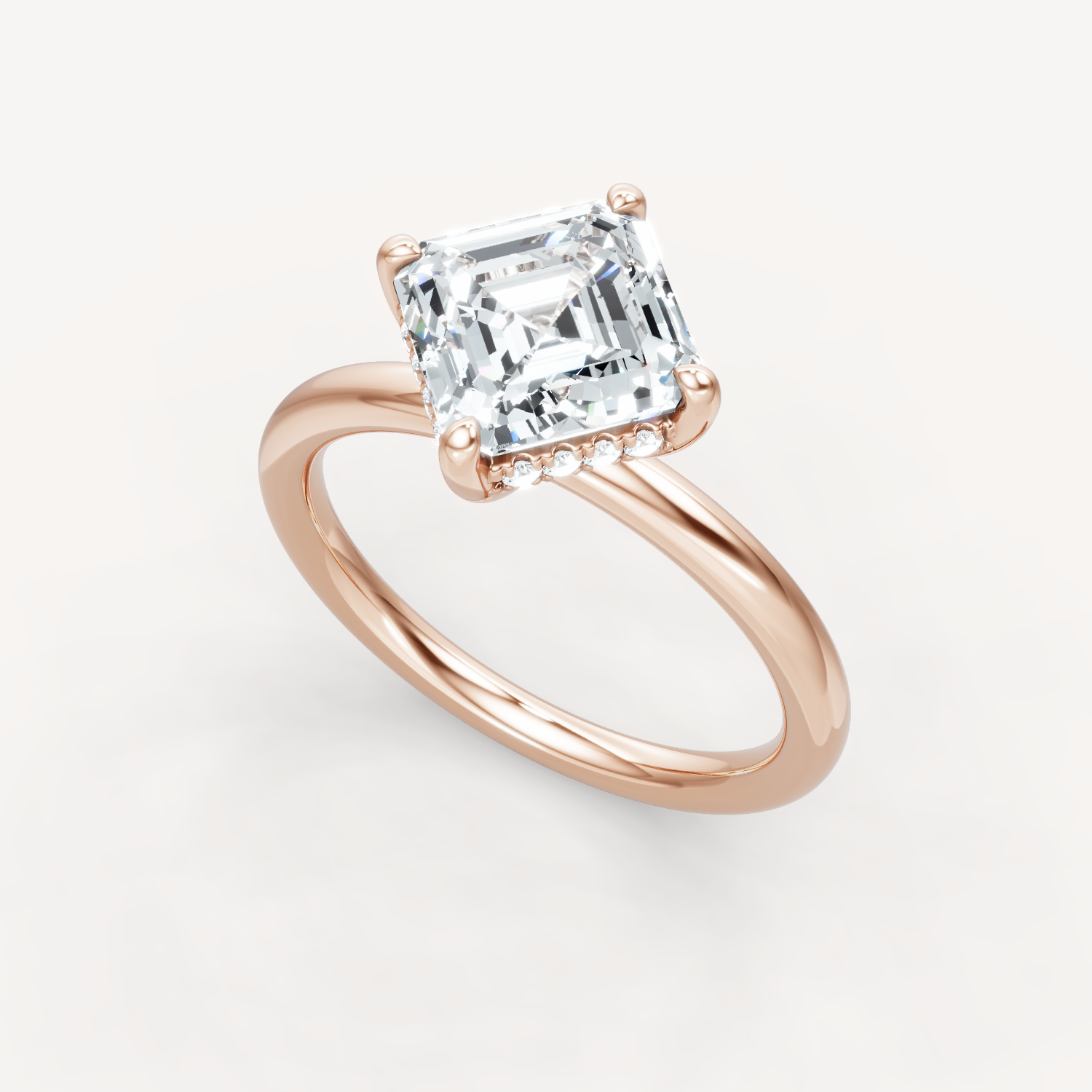Hidden Halo Compass - Asscher