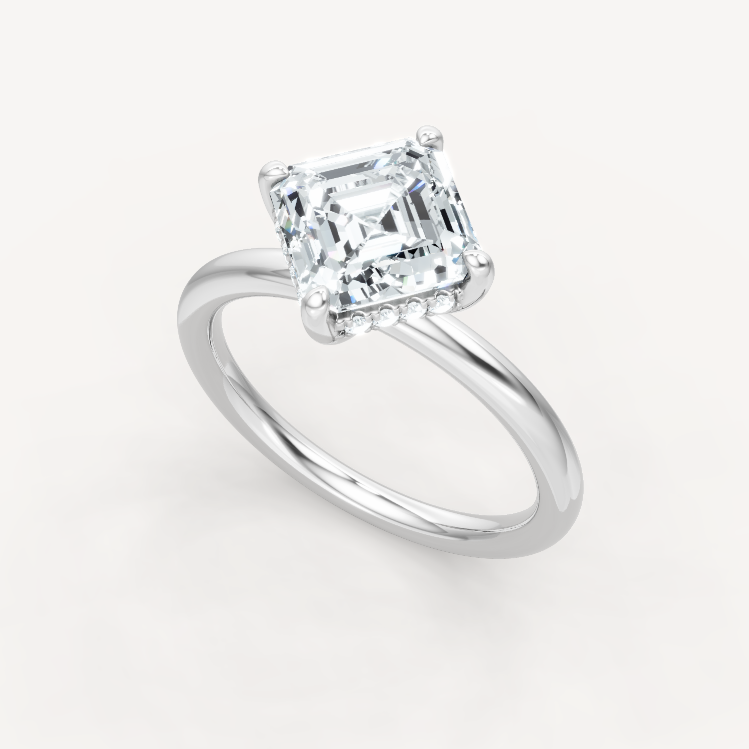 Hidden Halo Compass - Asscher