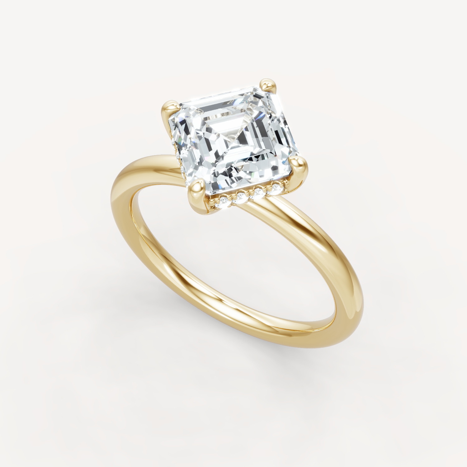Hidden Halo Compass - Asscher