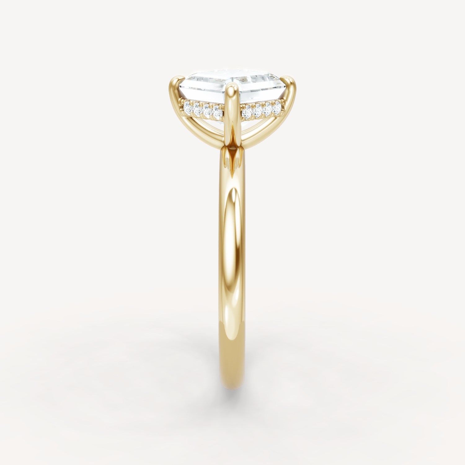 Hidden Halo Compass - Asscher