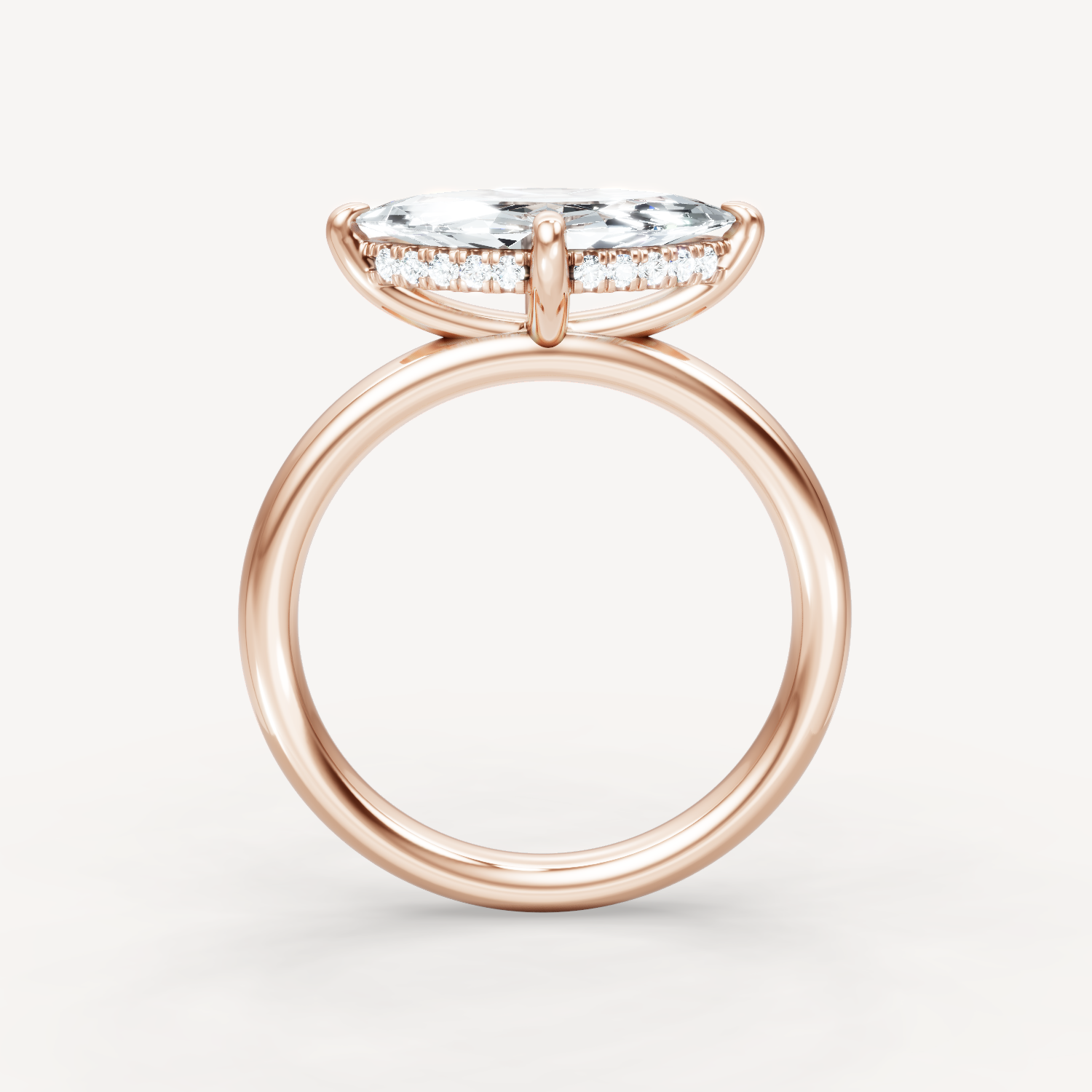 Hidden Halo Compass - Marquise