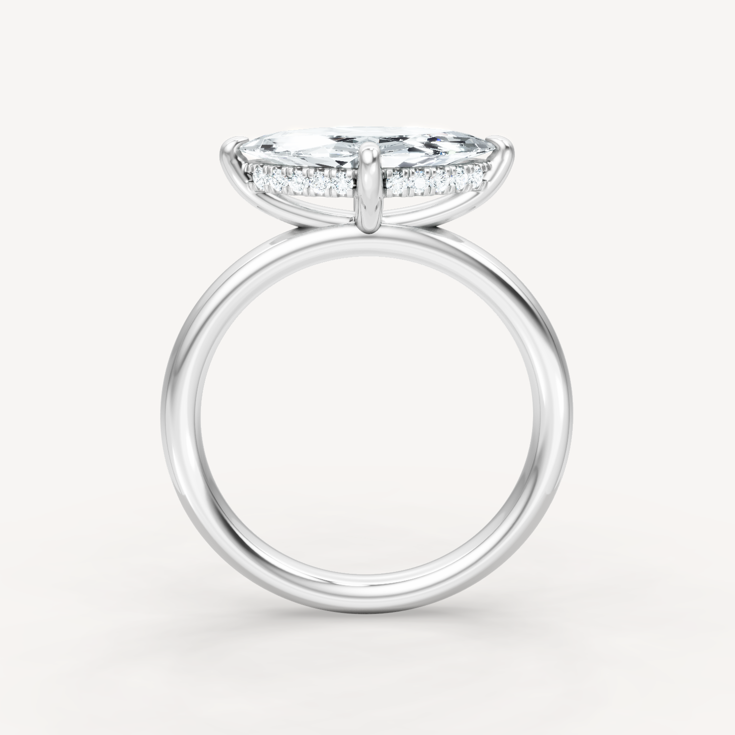 Hidden Halo Compass - Marquise