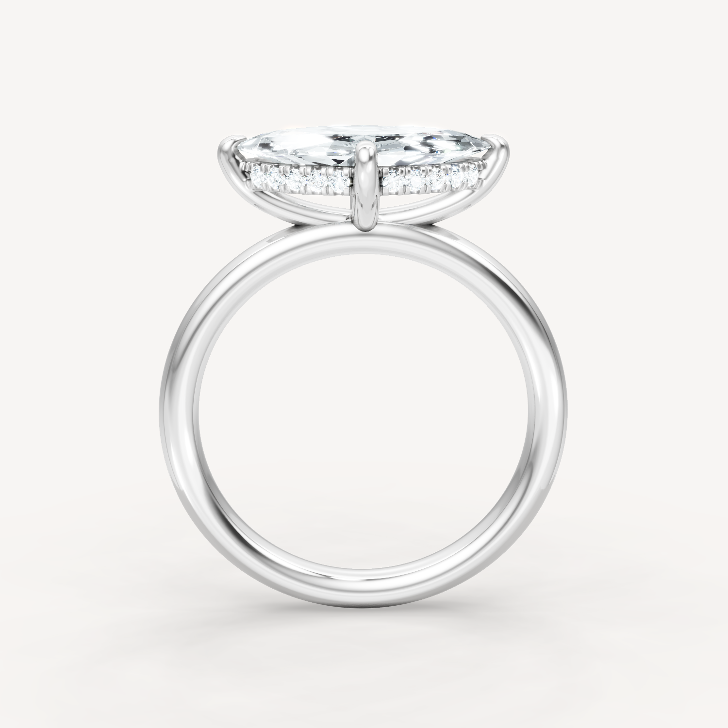 Hidden Halo Compass - Marquise