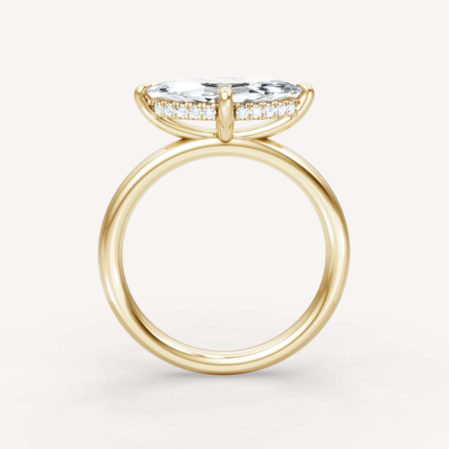 Hidden Halo Compass - Marquise