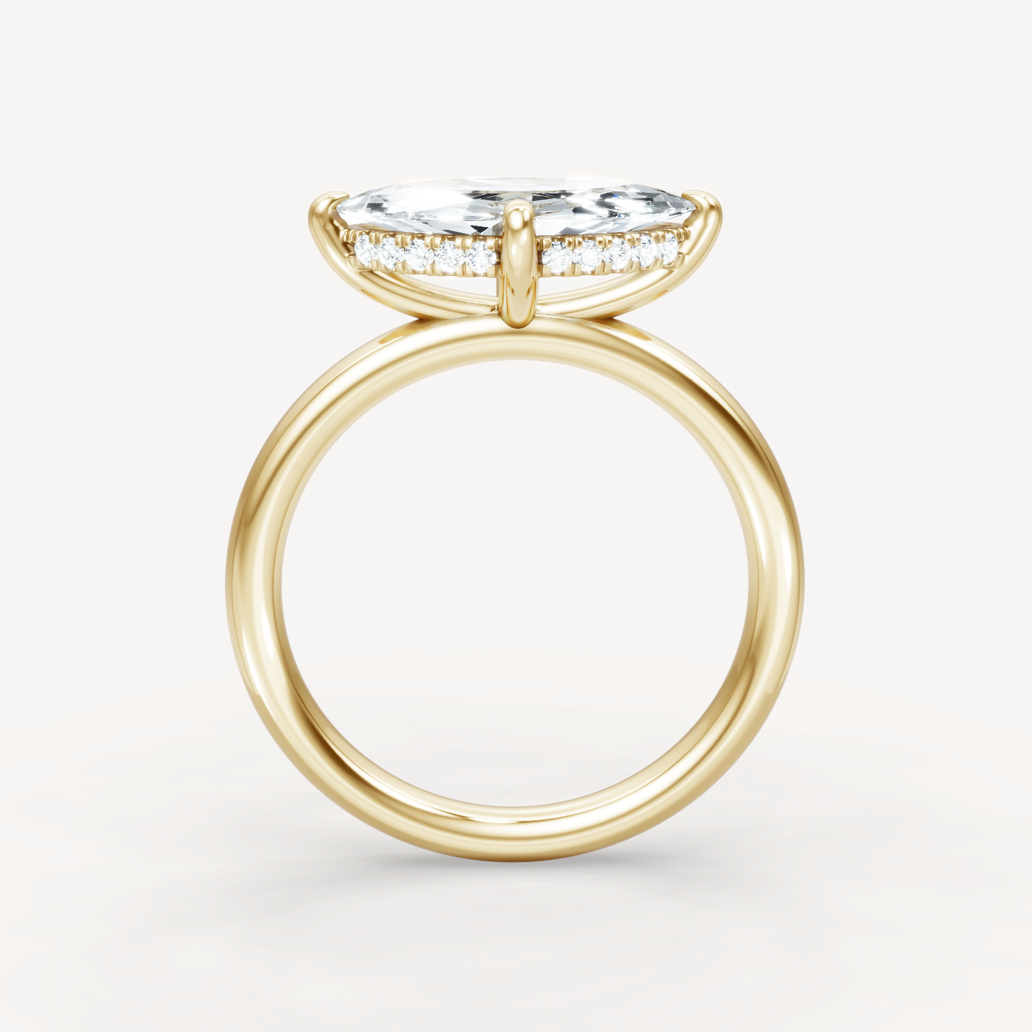 Hidden Halo Compass - Marquise