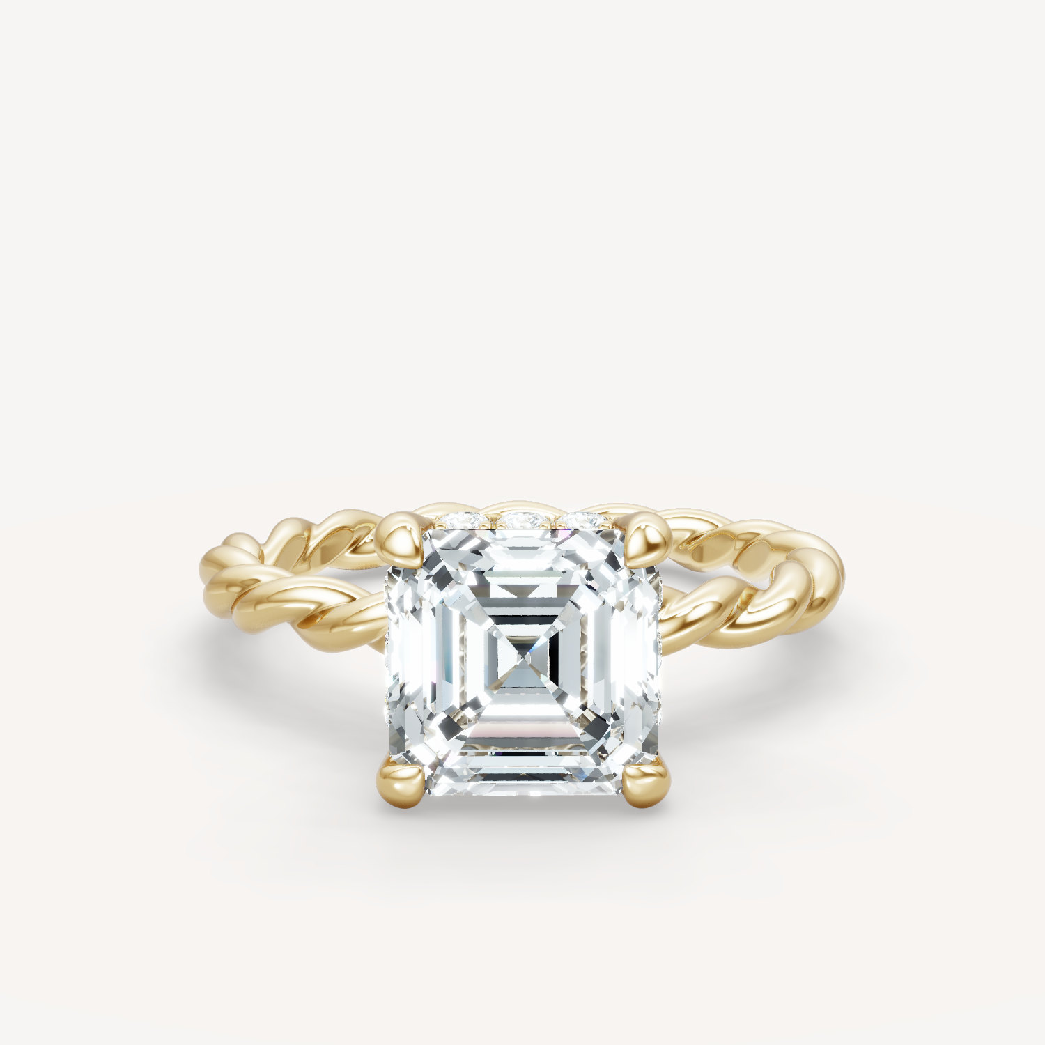 Hidden Halo Twist - Asscher