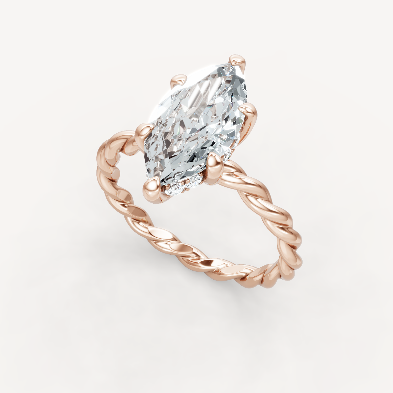 Hidden Halo Twist - Marquise