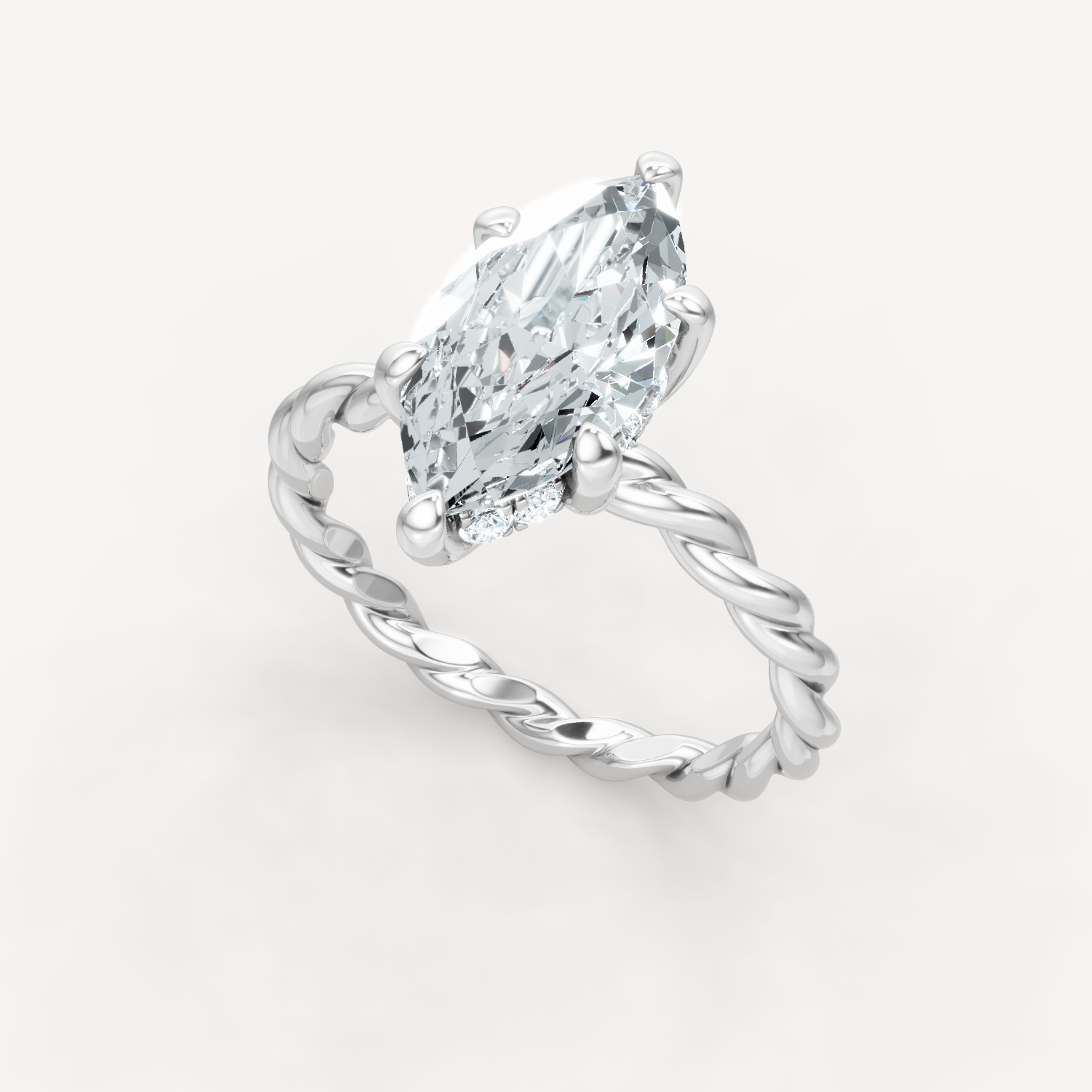 Hidden Halo Twist - Marquise