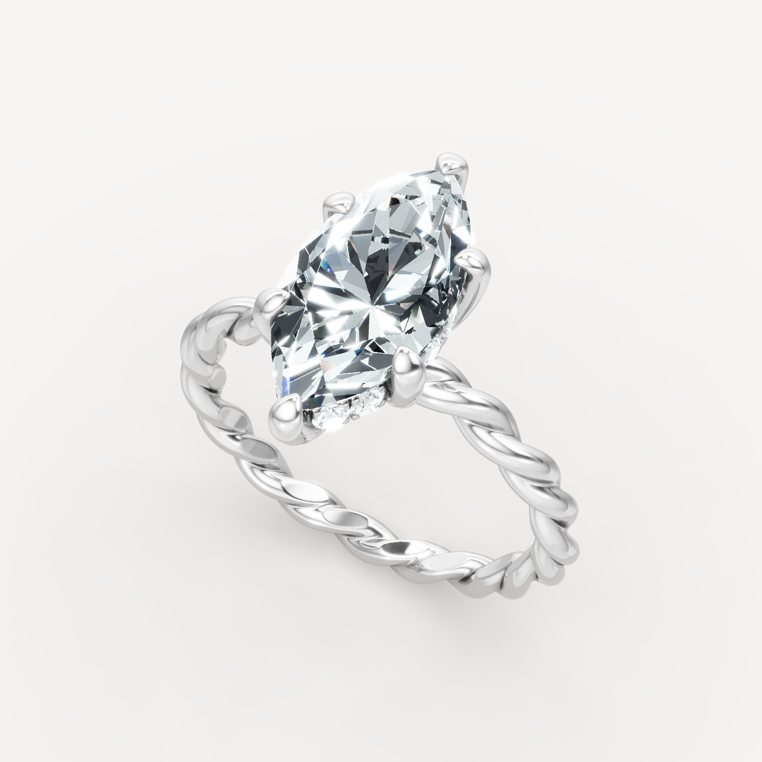 Hidden Halo Twist - Marquise