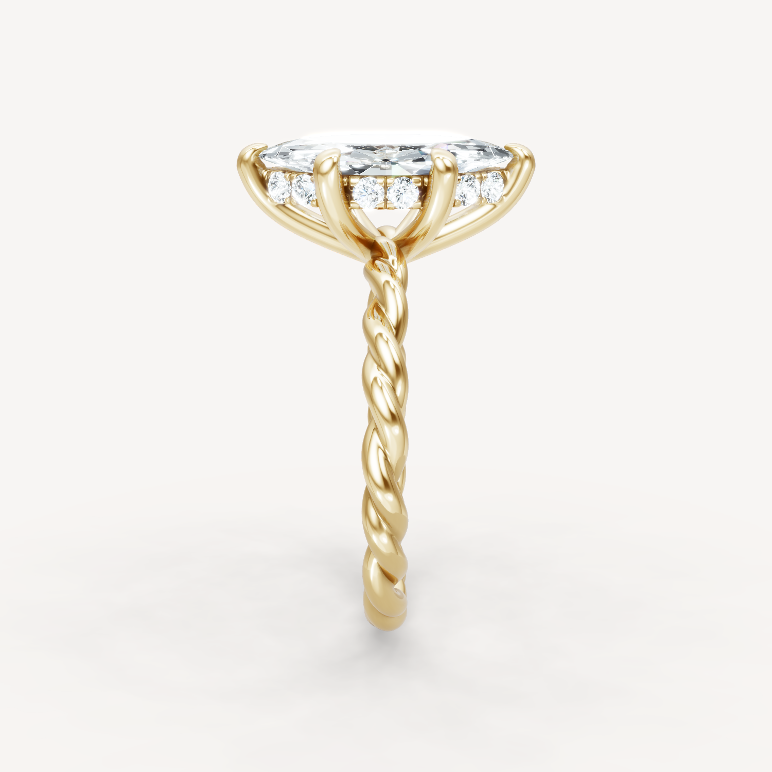 Hidden Halo Twist - Marquise