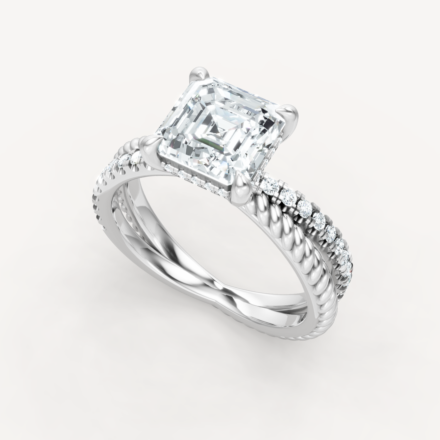 Criss-Cross Elegance - Asscher