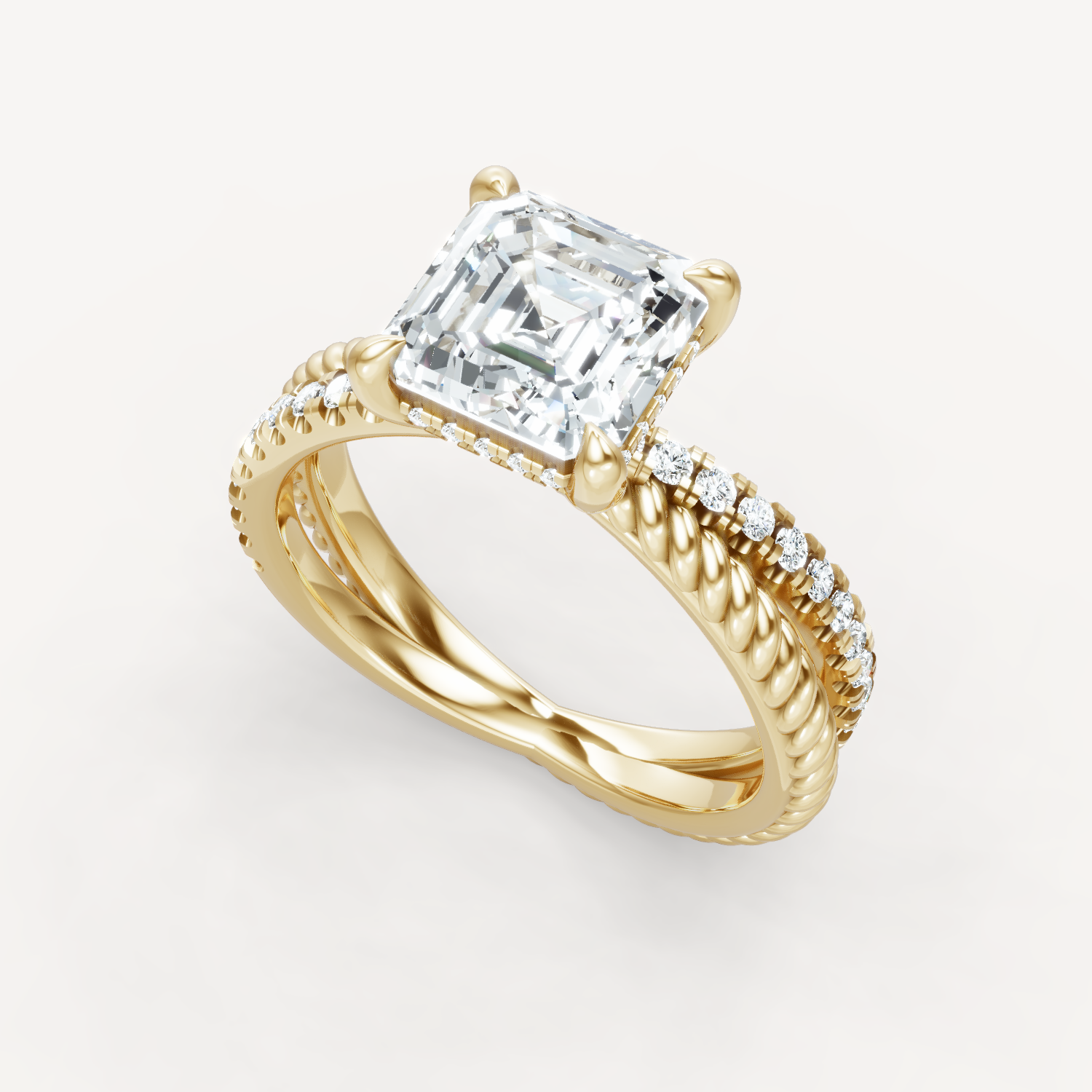 Criss-Cross Elegance - Asscher