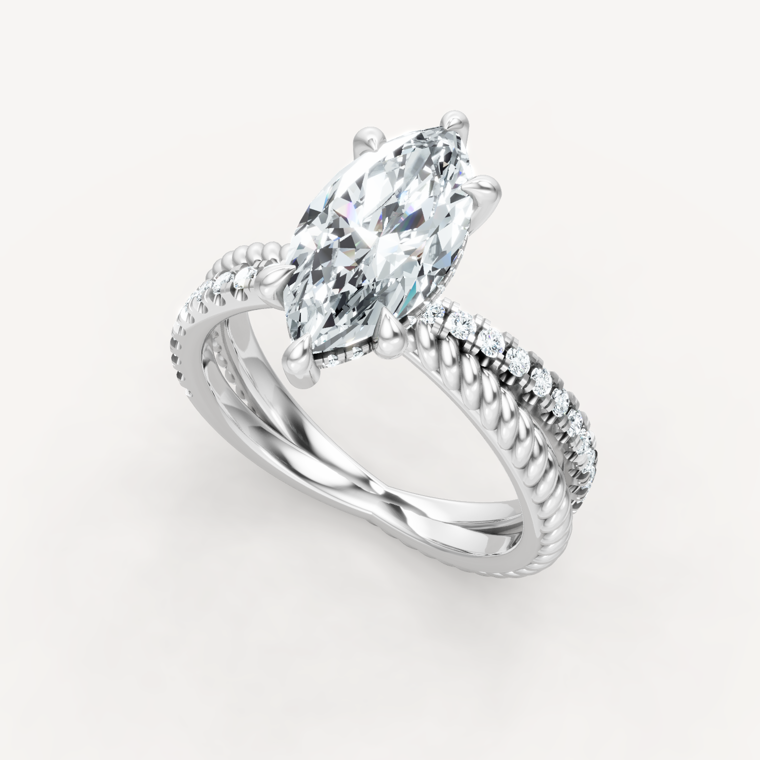 Criss-Cross Elegance - Marquise