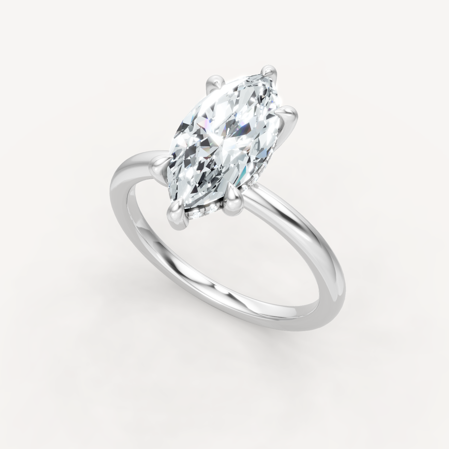 The Jasmine - Marquise - Hidden Halo