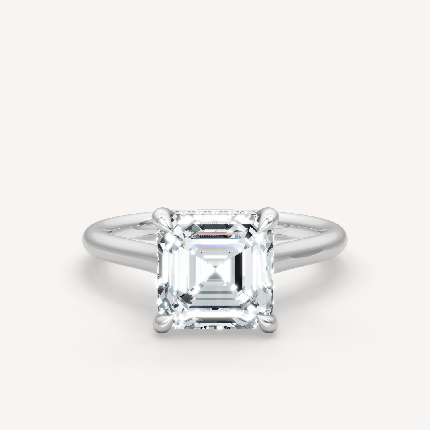 The Magnolia - Asscher - Hidden Halo