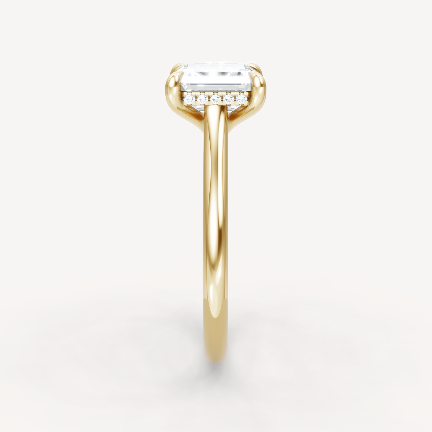 The Magnolia - Asscher - Hidden Halo