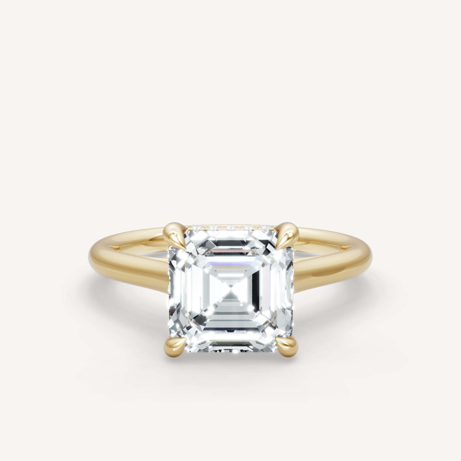 The Magnolia - Asscher - Hidden Halo
