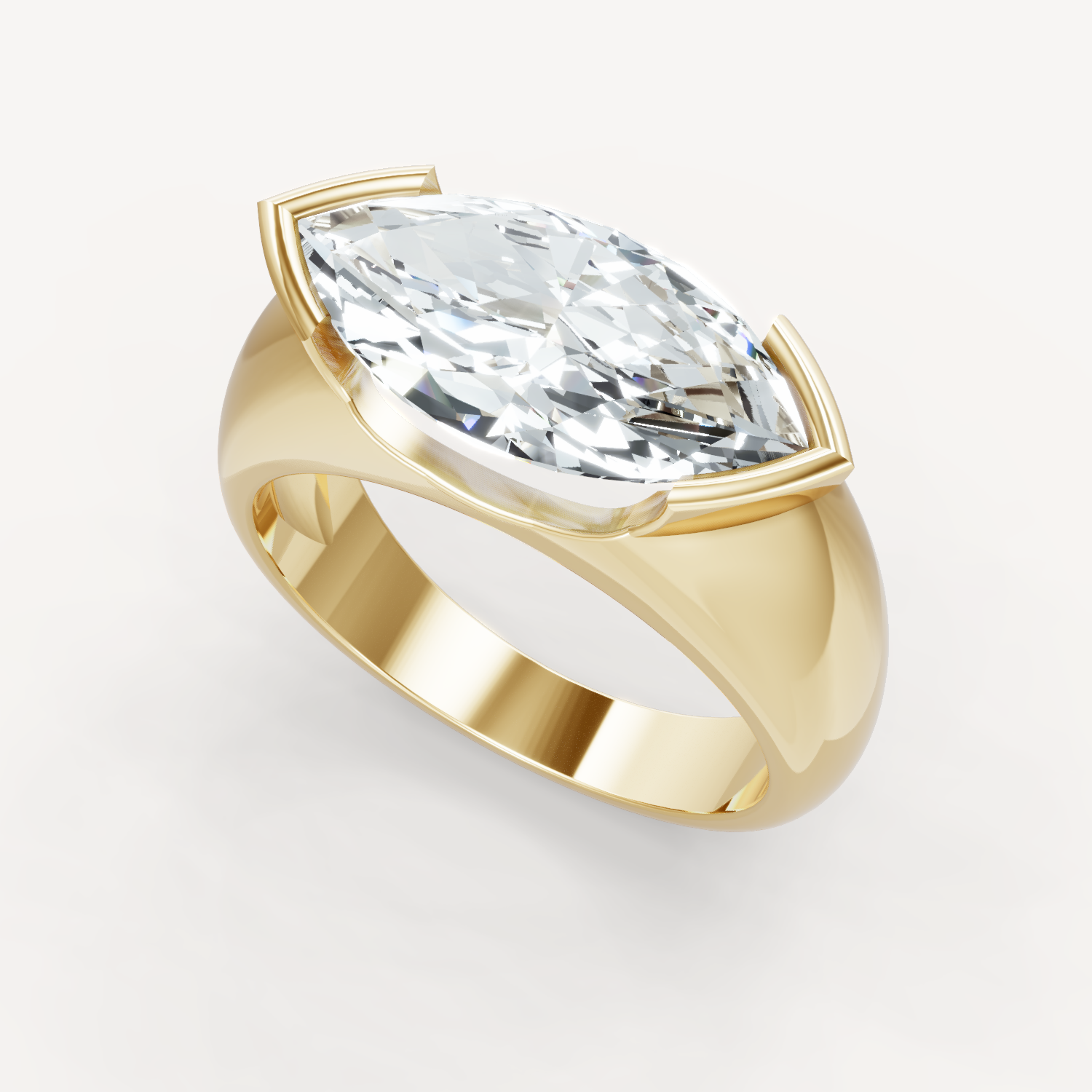 Royal Dome Ring - Marquise