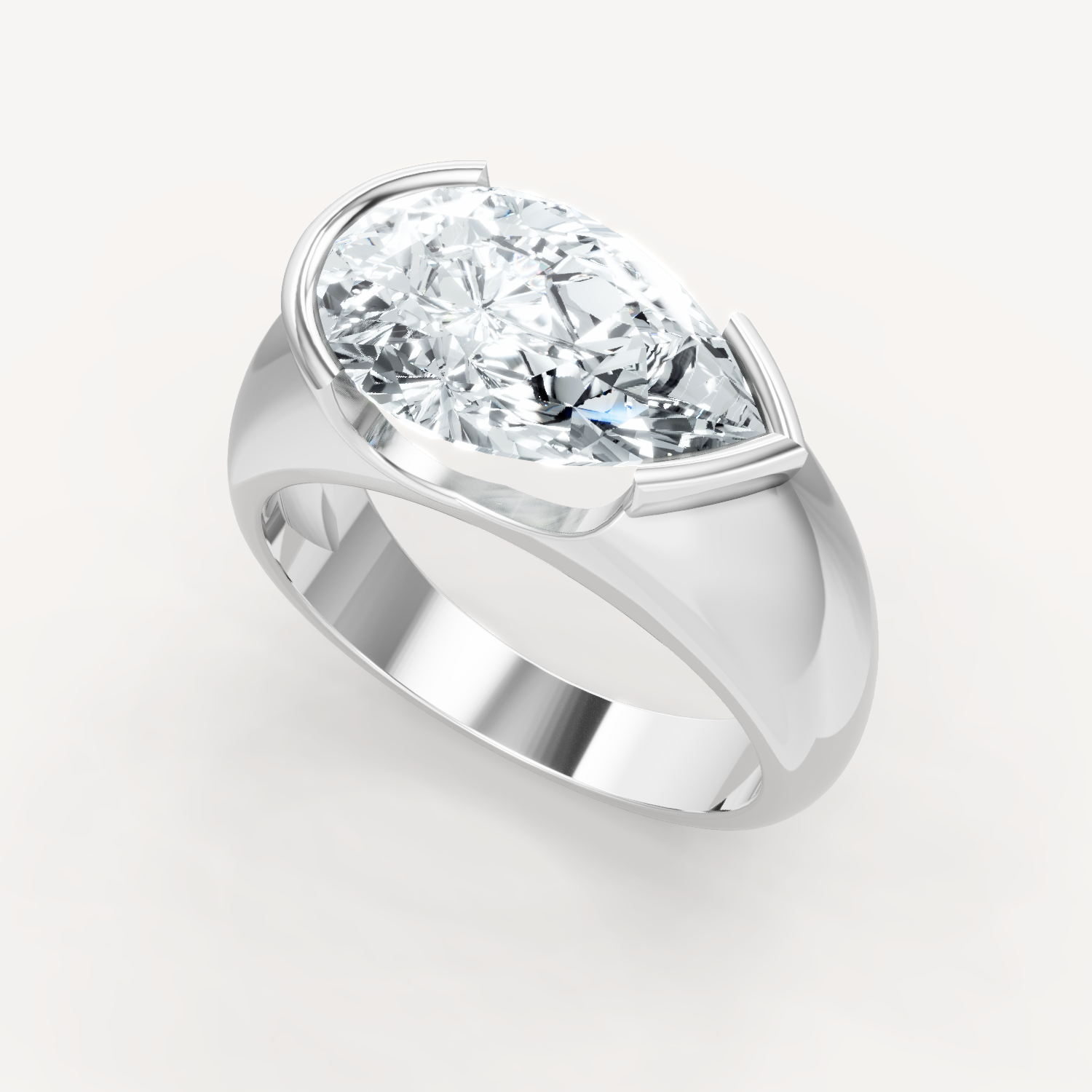 Royal Dome Ring - Pear