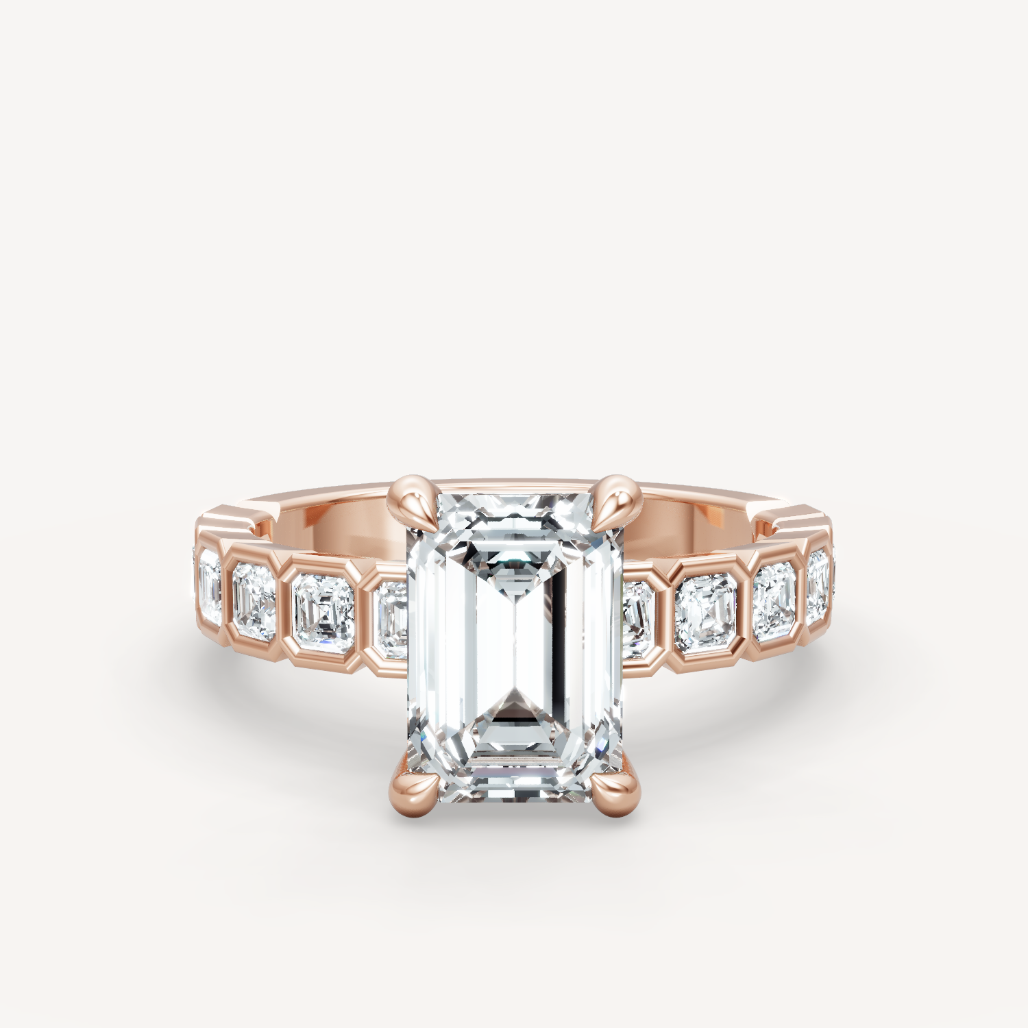 Asscher Bezel - Emerald