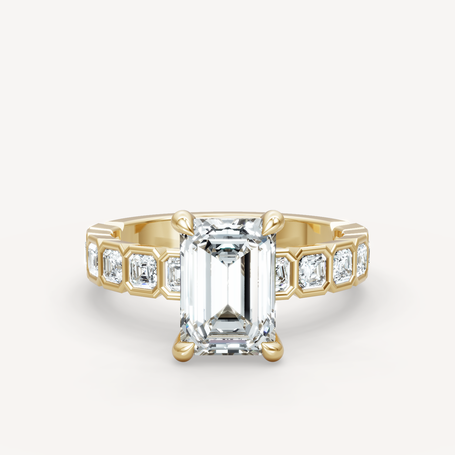 Asscher Bezel - Emerald