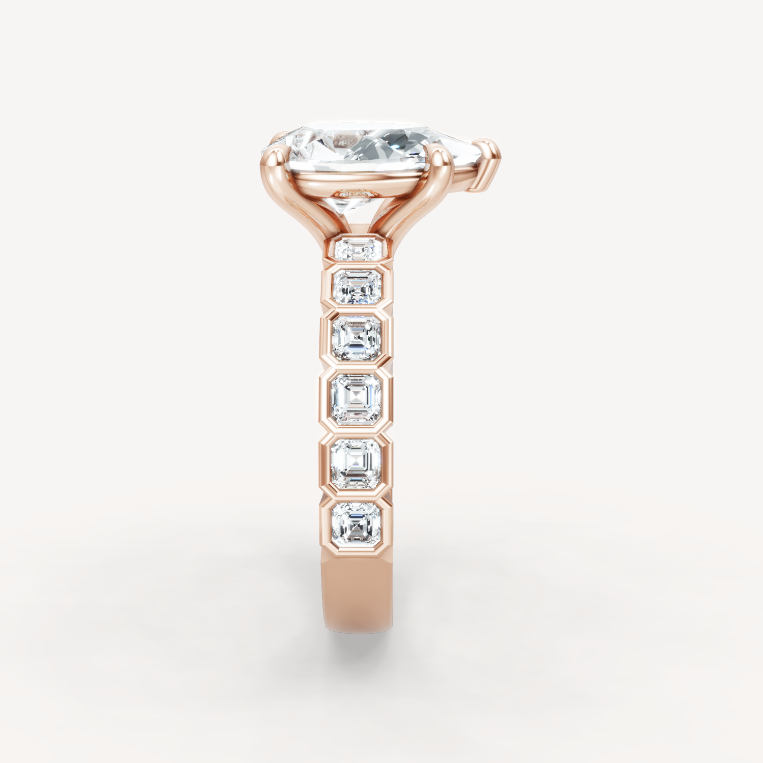 Asscher Bezel - Pear