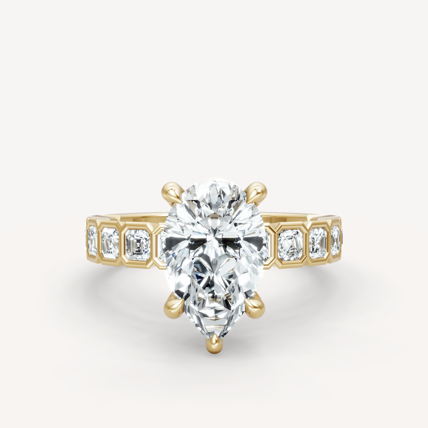 Asscher Bezel - Pear