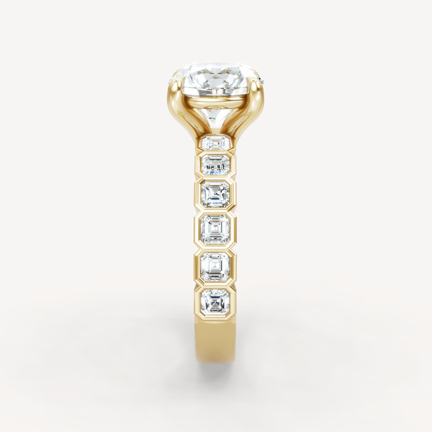 Asscher Bezel - Round