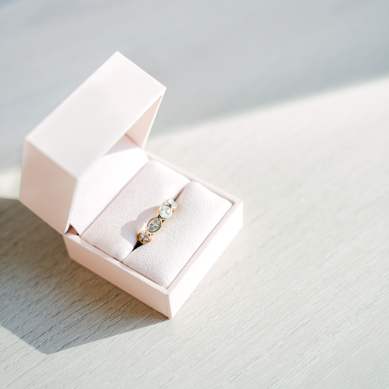 Eternity East West Bezeled Ovals Band
