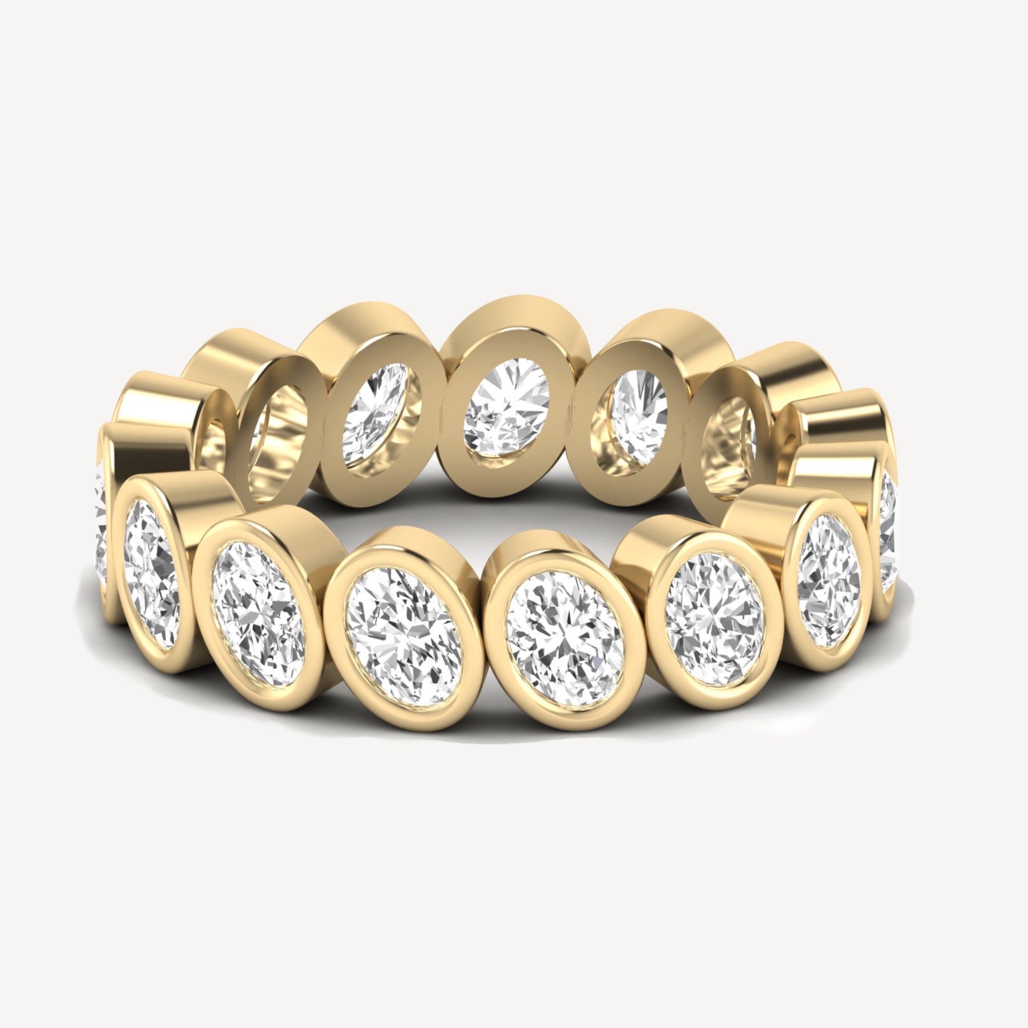 Tilted Ovals Eternity Band