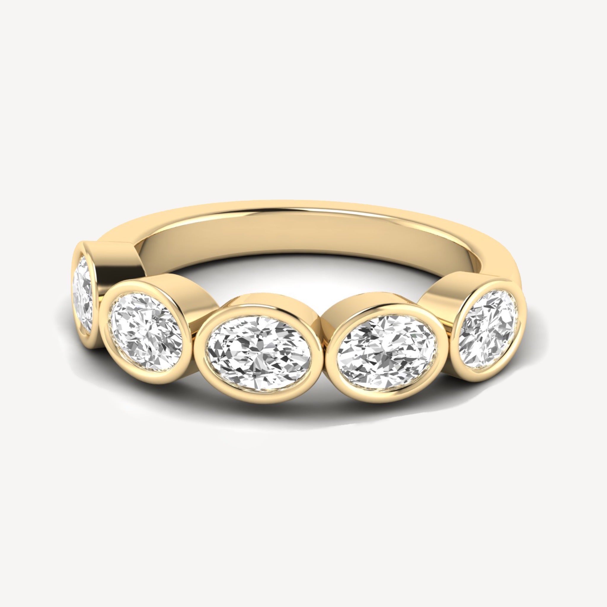 East West Bezeled Ovals