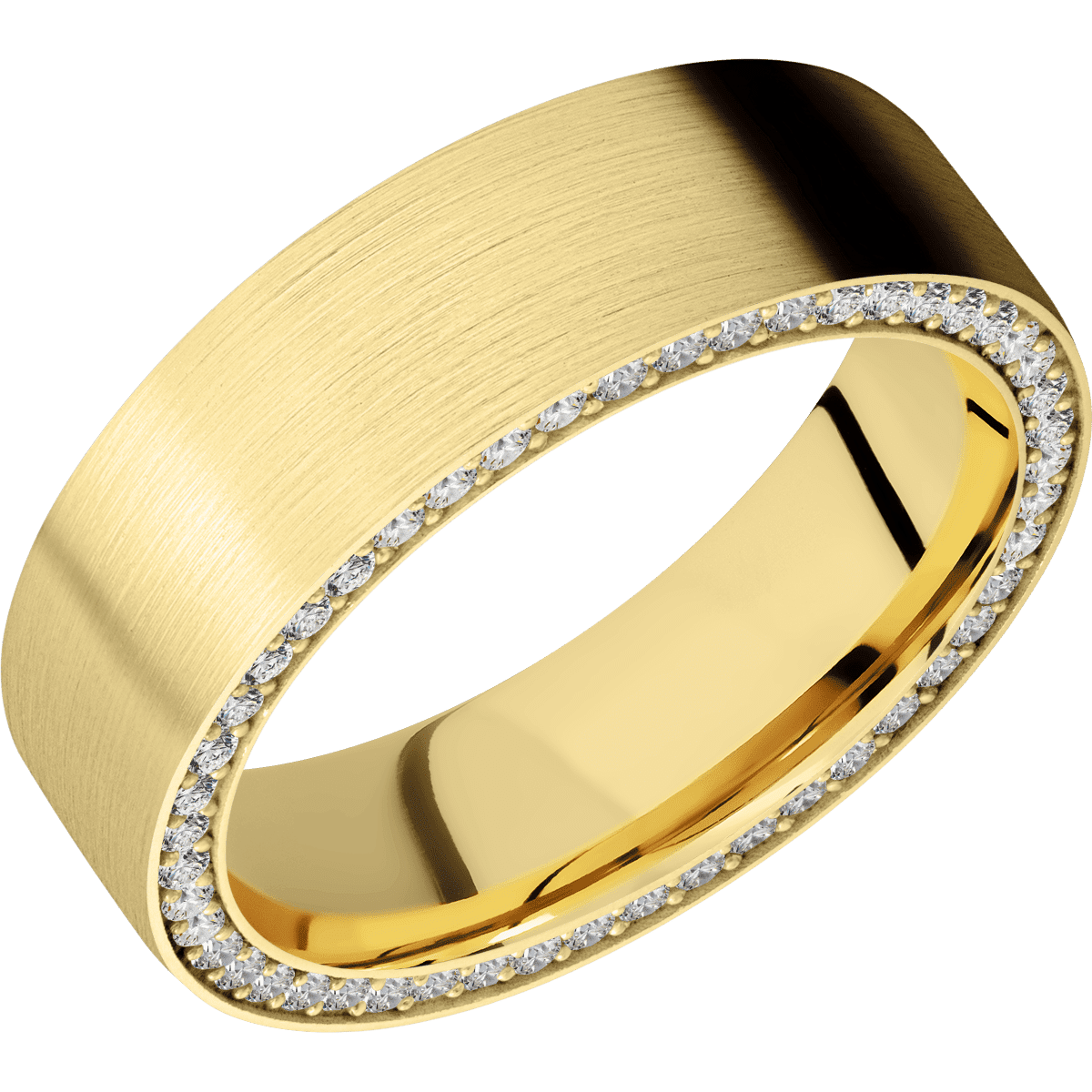 14K Yellow Gold + Satin Finish