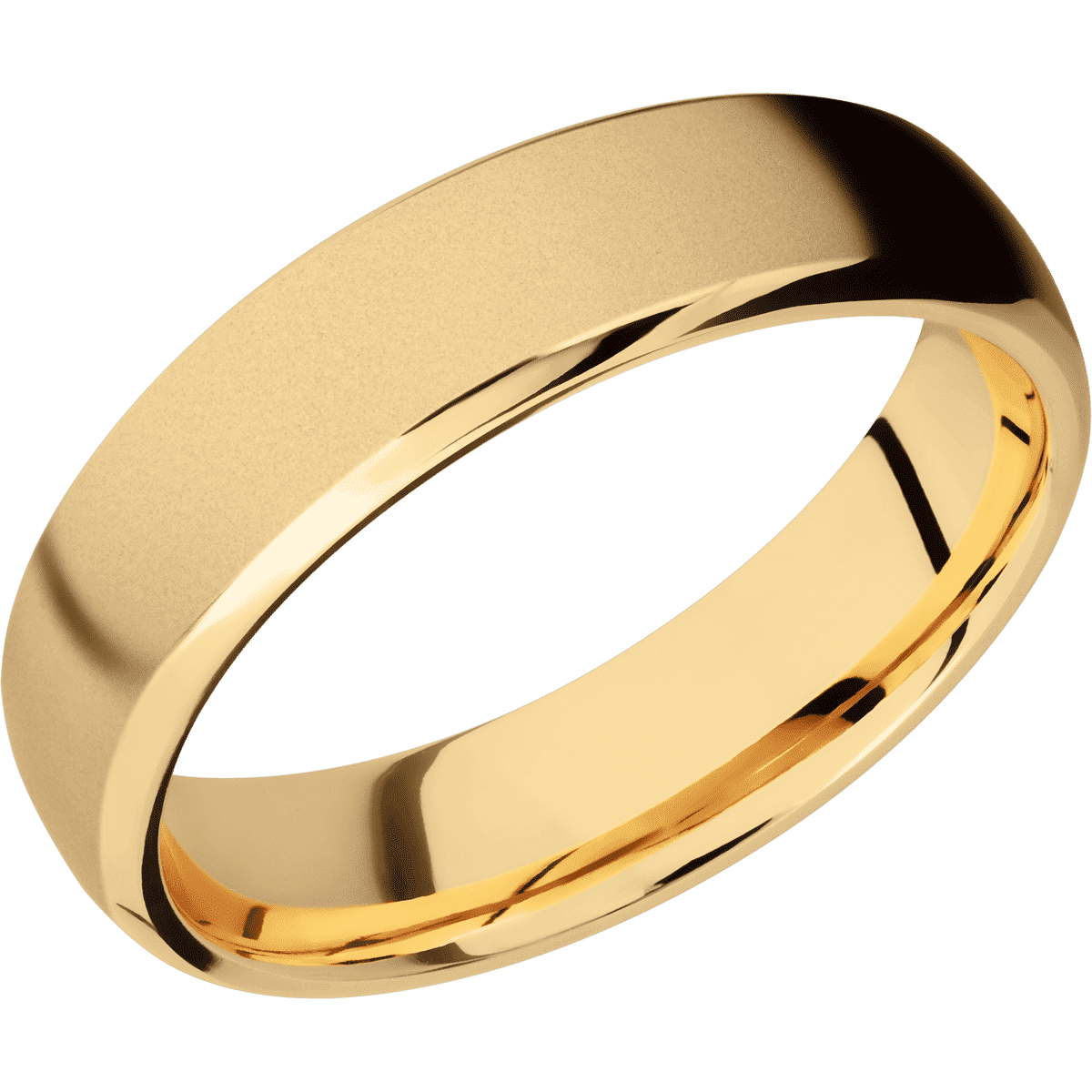 14K Yellow Gold + Bead , Polish Finish