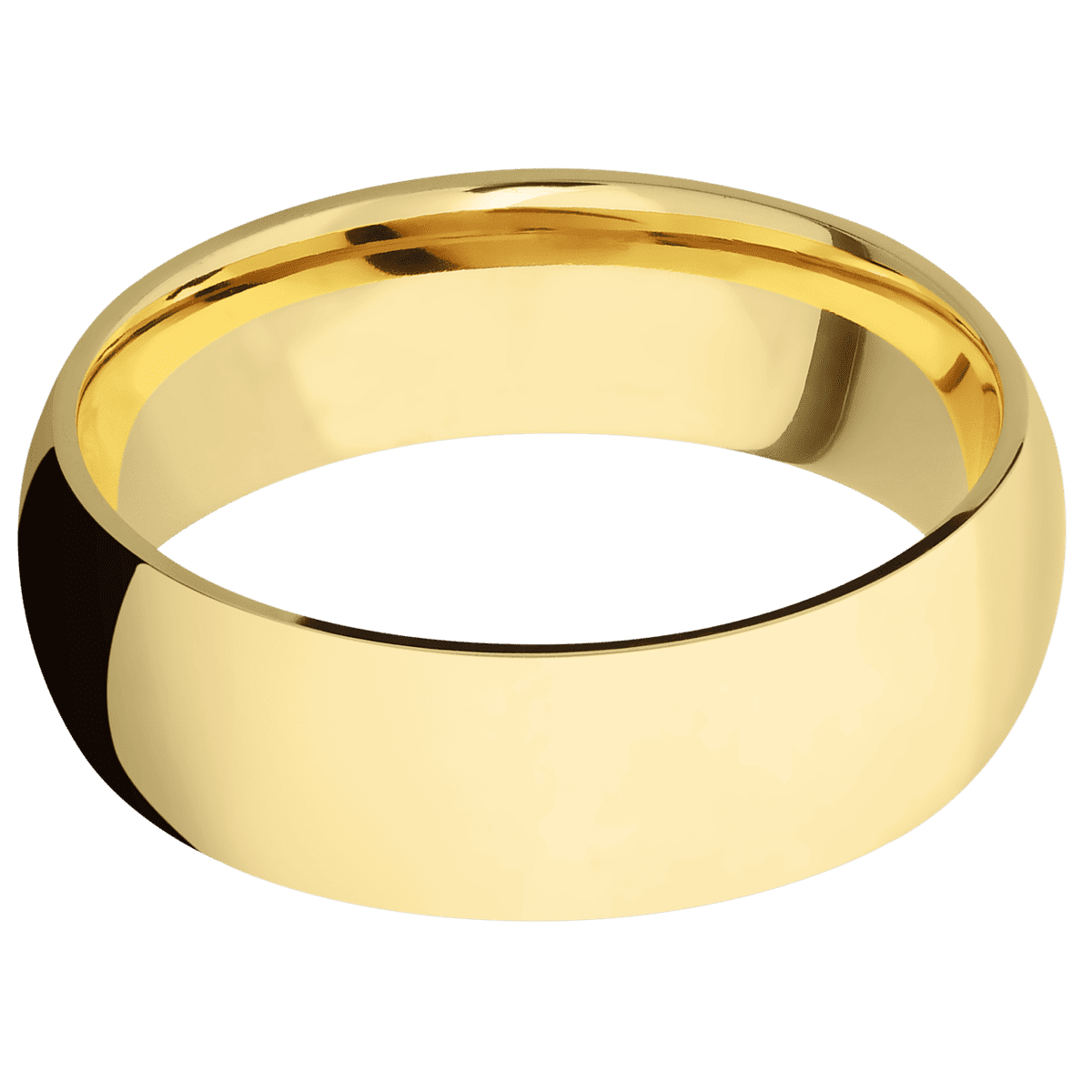 14K Yellow Gold + Polish Finish