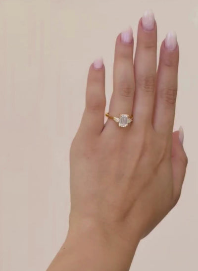 Diamond ring on hand