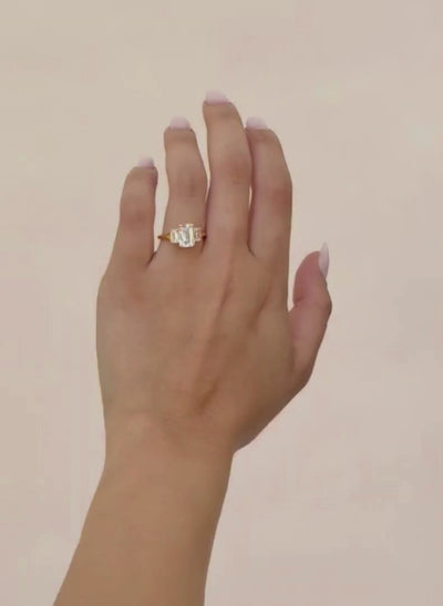 Diamond ring on hand