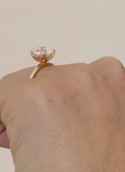 Diamond ring on hand